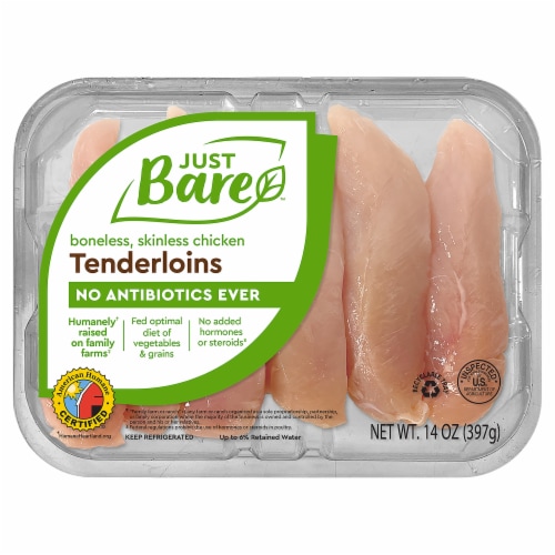 Just Bare® Boneless Skinless Chicken Tenderloins Perspective: front