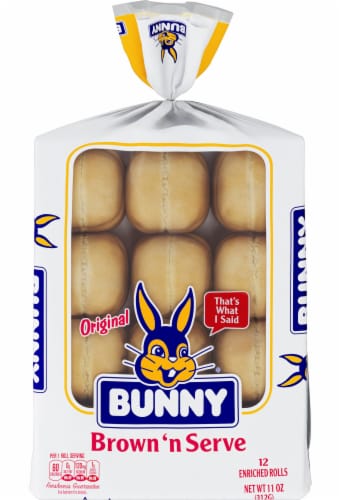 Bunny Brown 'n Serve Rolls Perspective: front