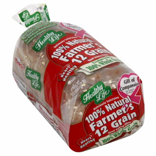 Healthy Life Whole Grain Farmer's 12 Grain Bread Perspective: front