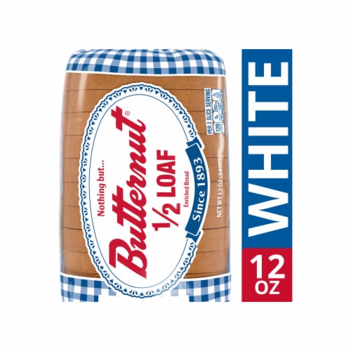 Butternut® 1/2 Loaf White Enriched Bread Perspective: front