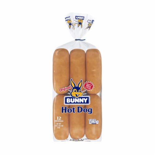 Bunny Original Hot Dog Buns Perspective: front