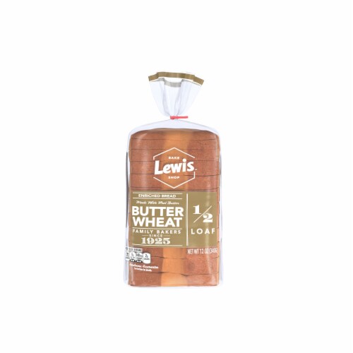 Lewis Bake Shop Half Loaf Butter Wheat Bread Perspective: front