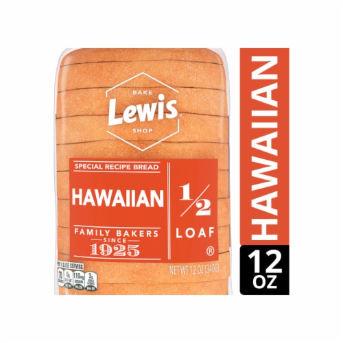 Lewis Bake Shop Half Loaf Hawaiian Bread Perspective: front