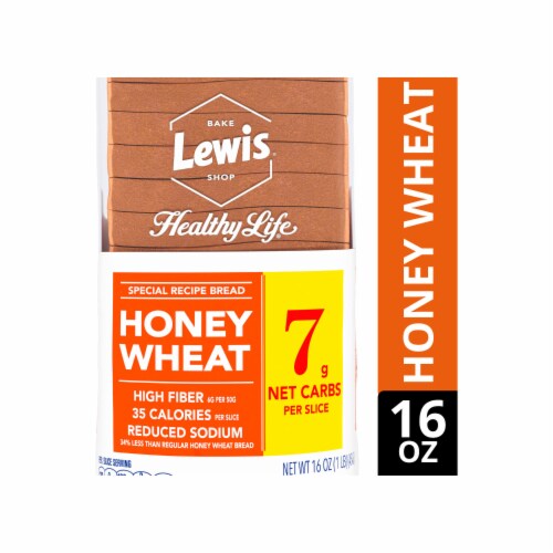 Healthy Life High Fiber Honey Wheat Bread Perspective: front