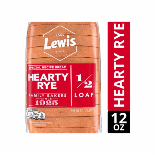 Lewis Bake Shop Half Loaf Hearty Rye Bread Perspective: front