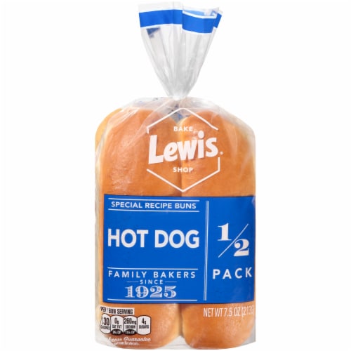 Lewis Half Pack Hot Dog Buns Perspective: front