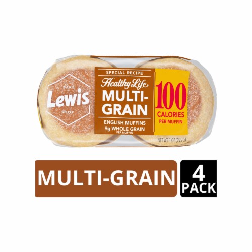 Lewis Bake Shop Healthy Life Multi-Grain English Muffins Perspective: front