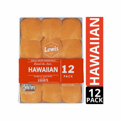 Lewis Bake Shop Sweet Hawaiian Dinner Rolls Perspective: front