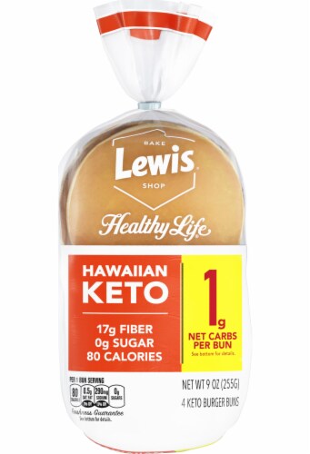 Healthy Life Keto Sweet Hawaiian Hamburger Buns Perspective: front