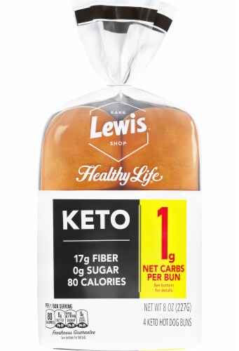 Lewis Bake Shop Keto Hot Dog Buns Perspective: front