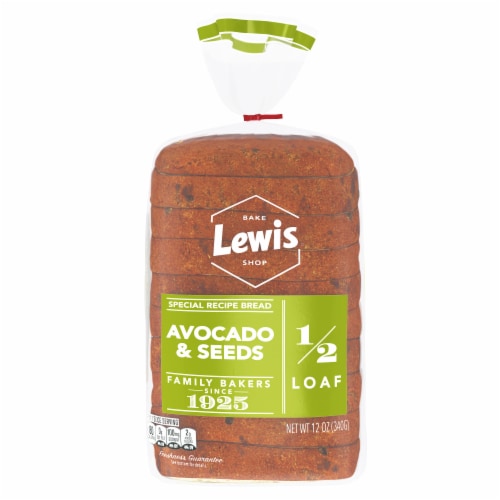 Lewis Bake Shop Avocado & Seeds Half Loaf Bread Perspective: front