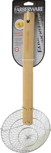 FarberWare Bamboo Strainer Perspective: front