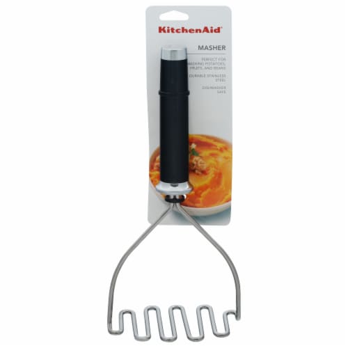 KitchenAid Stainless Steel Utility Whisk, Black Handle, Dishwasher Safe