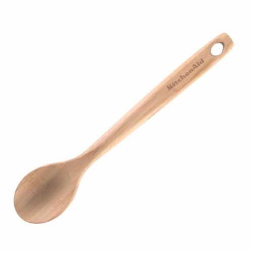 KitchenAid Bamboo Basting Spoon - Aqua Sky Perspective: front