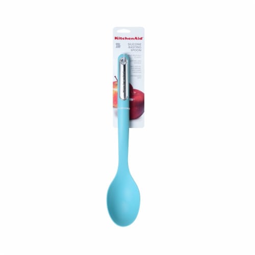 KitchenAid Silicone Basting Spoon - Aqua Sky Perspective: front