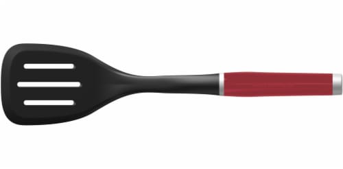 KitchenAid Nylon Slotted Turner - Red/Black Perspective: front