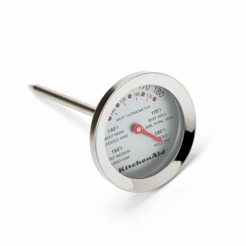 KitchenAid Stainless Steel Gourmet Thermometer - Silver Perspective: front