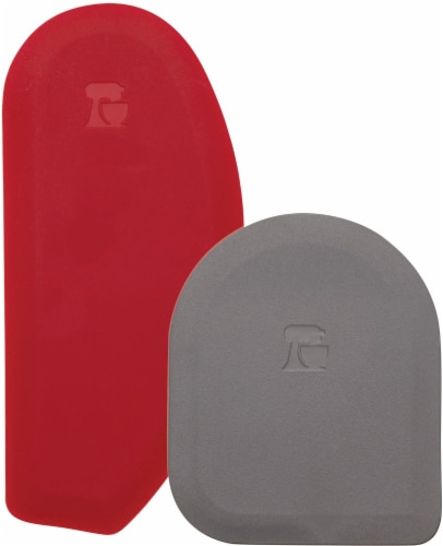 KitchenAid Bowl Scrapers - Red/Gray Perspective: front