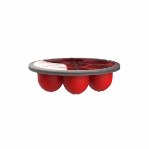 IP SILICONE EGG BITES W LID RED Perspective: front