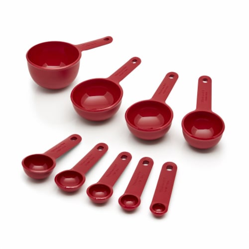 Kitchenaid Set of 4 Dishwasher Safe Plastic Measuring-cups in Red 