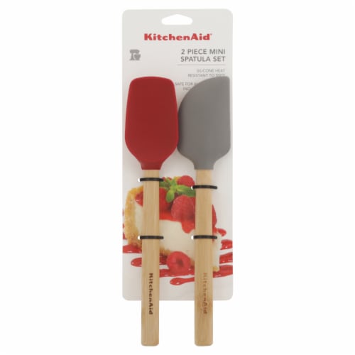 KitchenAid® Mini Spatula Set - Red / Matte Gray Perspective: front