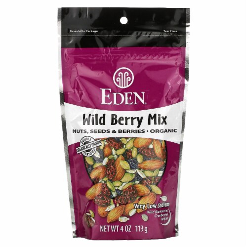 Eden Foods Wild Berry Mix Nuts Seeds & Berries - 4 oz (113 g) Perspective: front