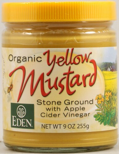 Eden Foods  Organic Yellow Mustard Jar Perspective: front