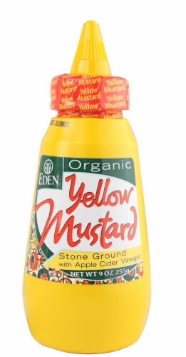 Eden Foods  Organic Yellow Mustard Squeeze Bottle Perspective: front