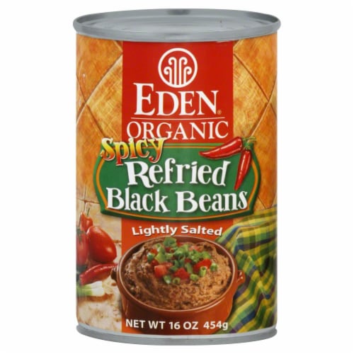 Eden Organic Spicy Refried Black Beans Perspective: front