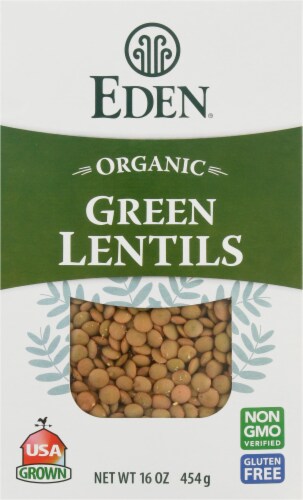 Eden Organic Green Lentils Perspective: front