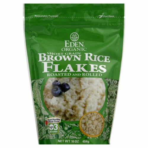 Eden Foods Organic Brown Rice Flakes Perspective: front