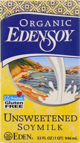 Organic Edensoy Unsweetened Soy Milk Perspective: front