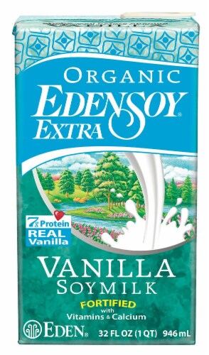 Eden Foods  Organic EdenSoy® Extra Soy Milk   Vanilla Perspective: front