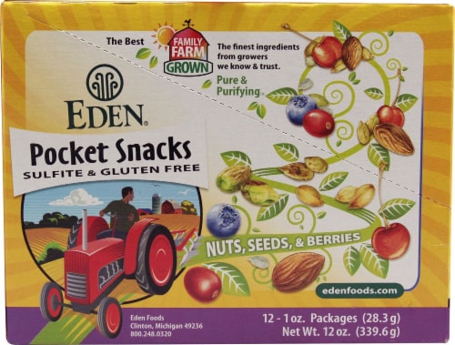 Eden Foods  Organic Pocket Snacks   Wild Berry Mix Perspective: front