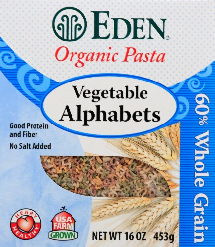 Eden Organic Vegetable Alphabets Pasta Perspective: front