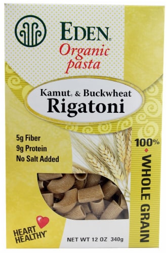 Eden Foods  Organic Pasta Kamut and Buckwheat Rigatoni Perspective: front