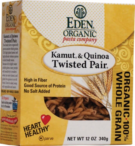 Eden Foods  Organic Pasta Company Kamut and Quinoa Twisted Pair Perspective: front