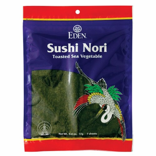 Eden Sushi Nori Toasted Sea Vegetable Perspective: front