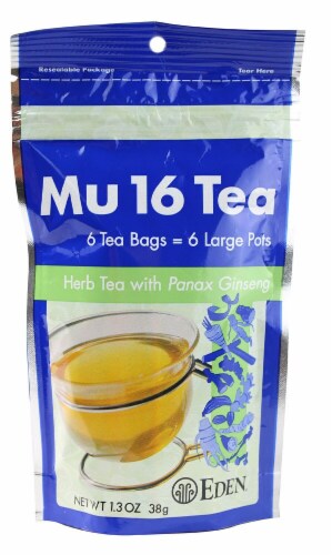 Eden Mu 16 with Panax Ginseng Tea Bags Perspective: front