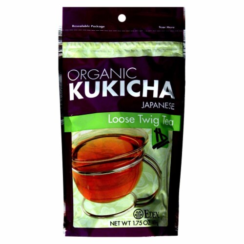 Eden Kukicha Organic Japenese Loose Twig Tea Perspective: front