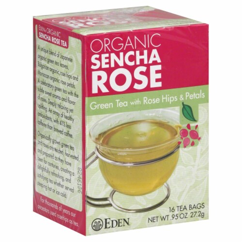 Eden Organic Sencha Rose Green Tea Perspective: front