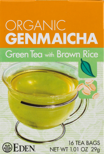 Eden Organic Genmaicha Green Tea Bags Perspective: front