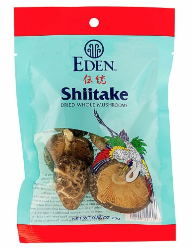 Eden Foods  Tree Organic Dried Whole Mushrooms Shiitake Perspective: front