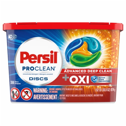 Persil® ProClean® Disc + Oxi Power Laundry Detergent Discs Pacs Perspective: front