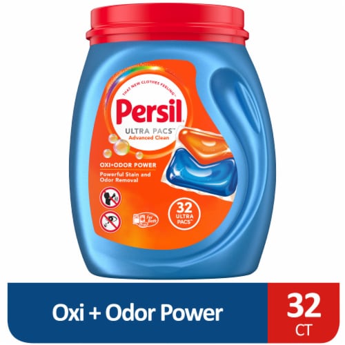 Persil® Ultra Pacs™ Advanced Clean Oxi+Odor Power Laundry Detergent Pacs Perspective: front