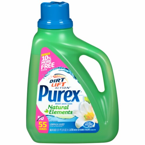 Purex Natural Elements Linen & Lilies Liquid Laundry Detergent Perspective: front