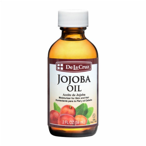 De La Cruz 100% Pure Unrefined Jojoba Oil Skin & Hair Moisturizer Perspective: front