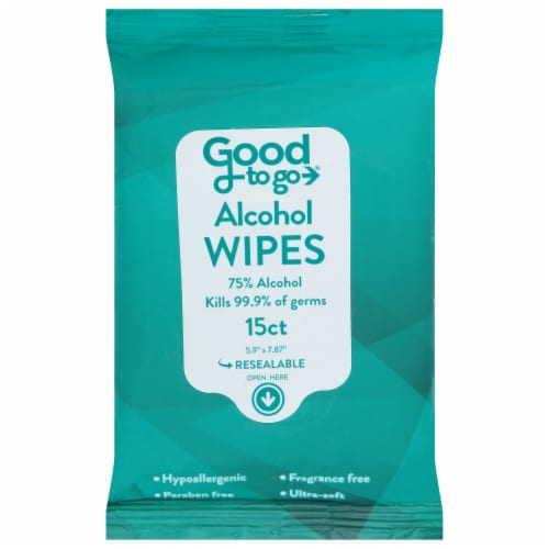 Good To Go Alcohol Wipes Perspective: front