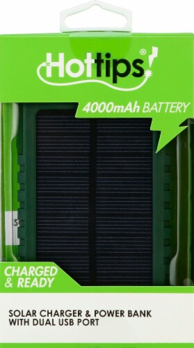 Hottips Solar Charger & Power Bank Perspective: front