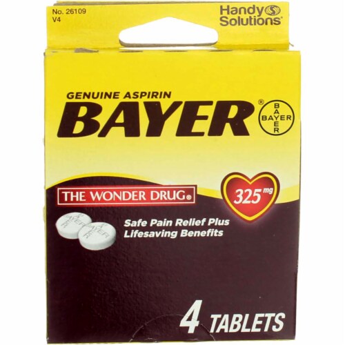 Bayer Genuine Aspirin Tablets, 325 mg, 4 Ct, 1 Ralphs